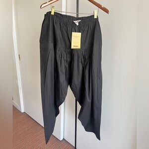 Fabindia 100% cotton Salwar pleated baggy harem trouser yoga black or turquoise